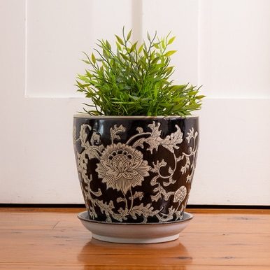 Chrysanthemum Ceramic Planter