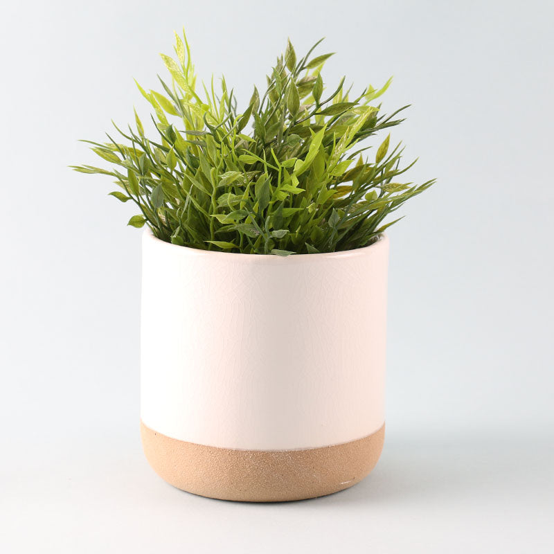 Straight Antiqued Ceramic Pot