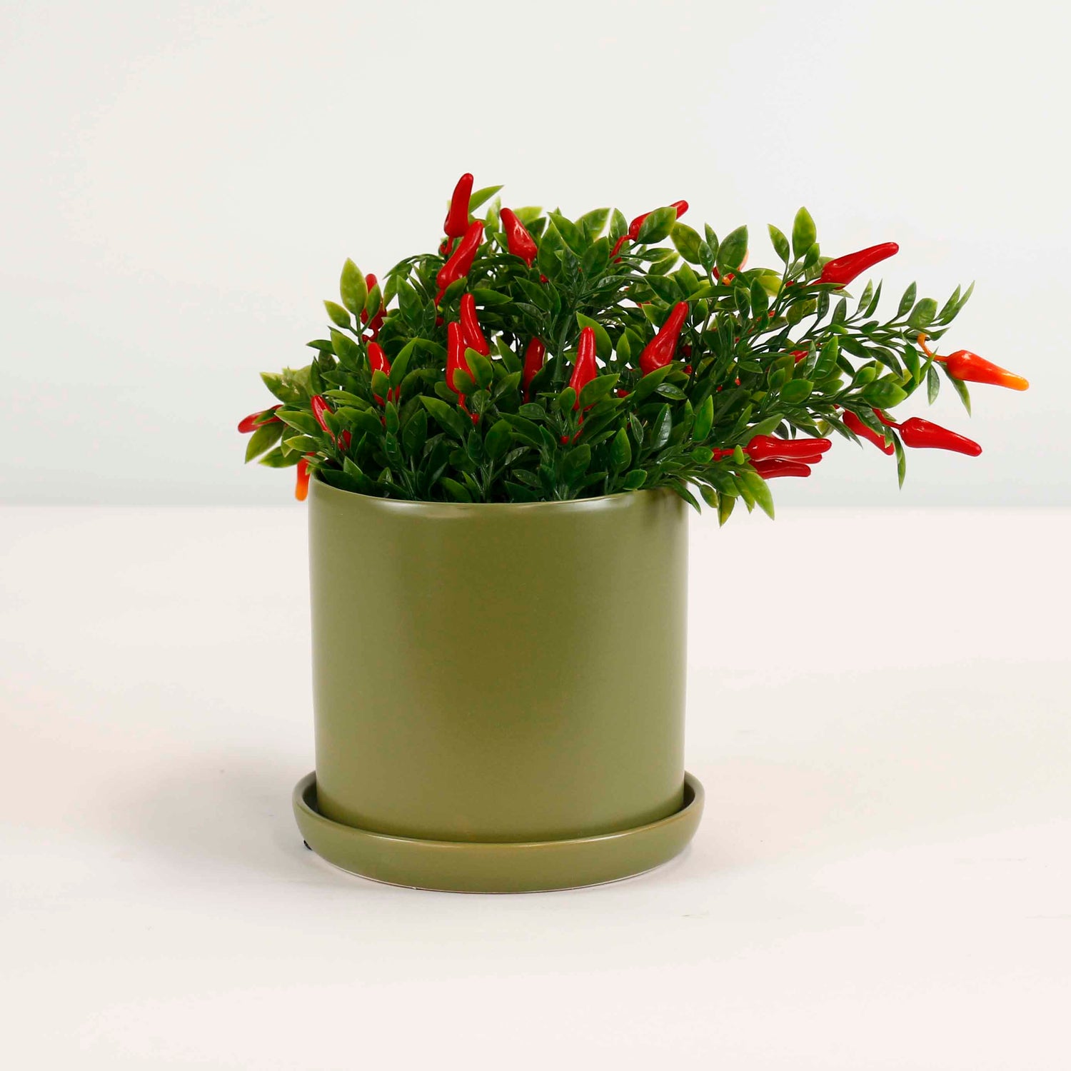 Cylinder Pots With Saucers