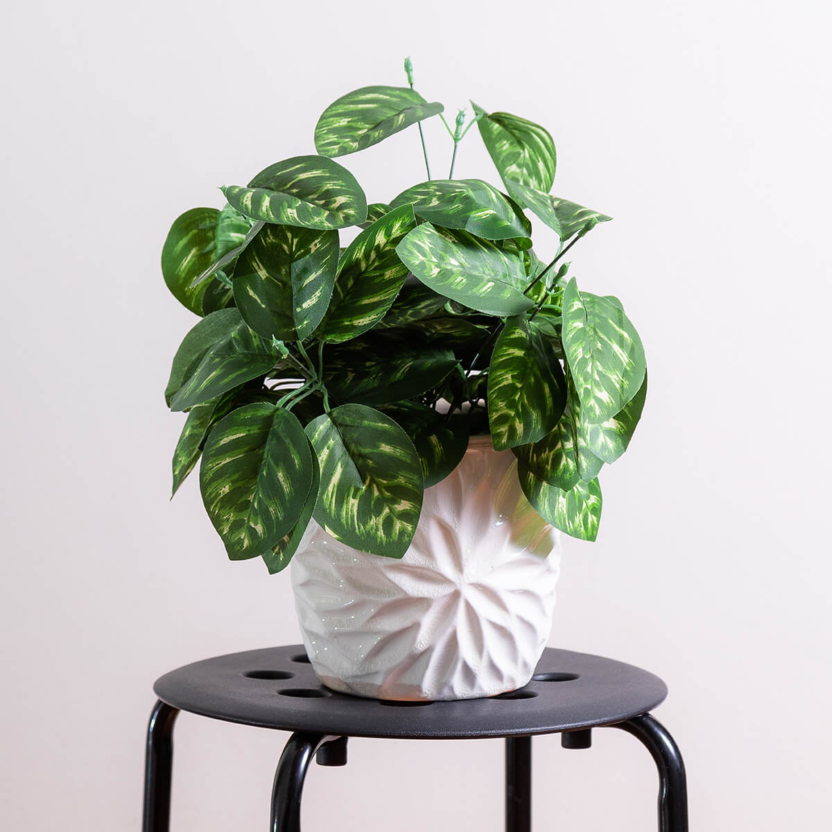 Ava Embossed Floral Ceramic Planter