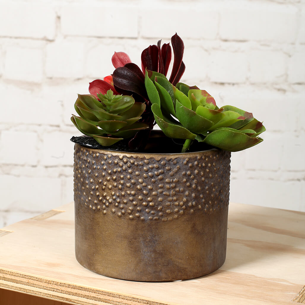 Textured Gold Pot