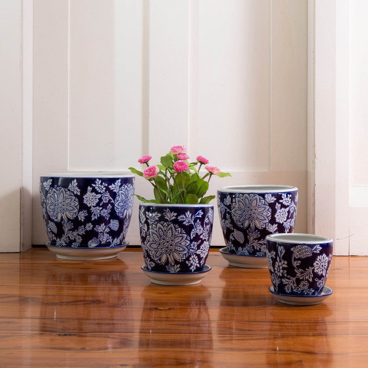 Sea Blue Ceramic Planter