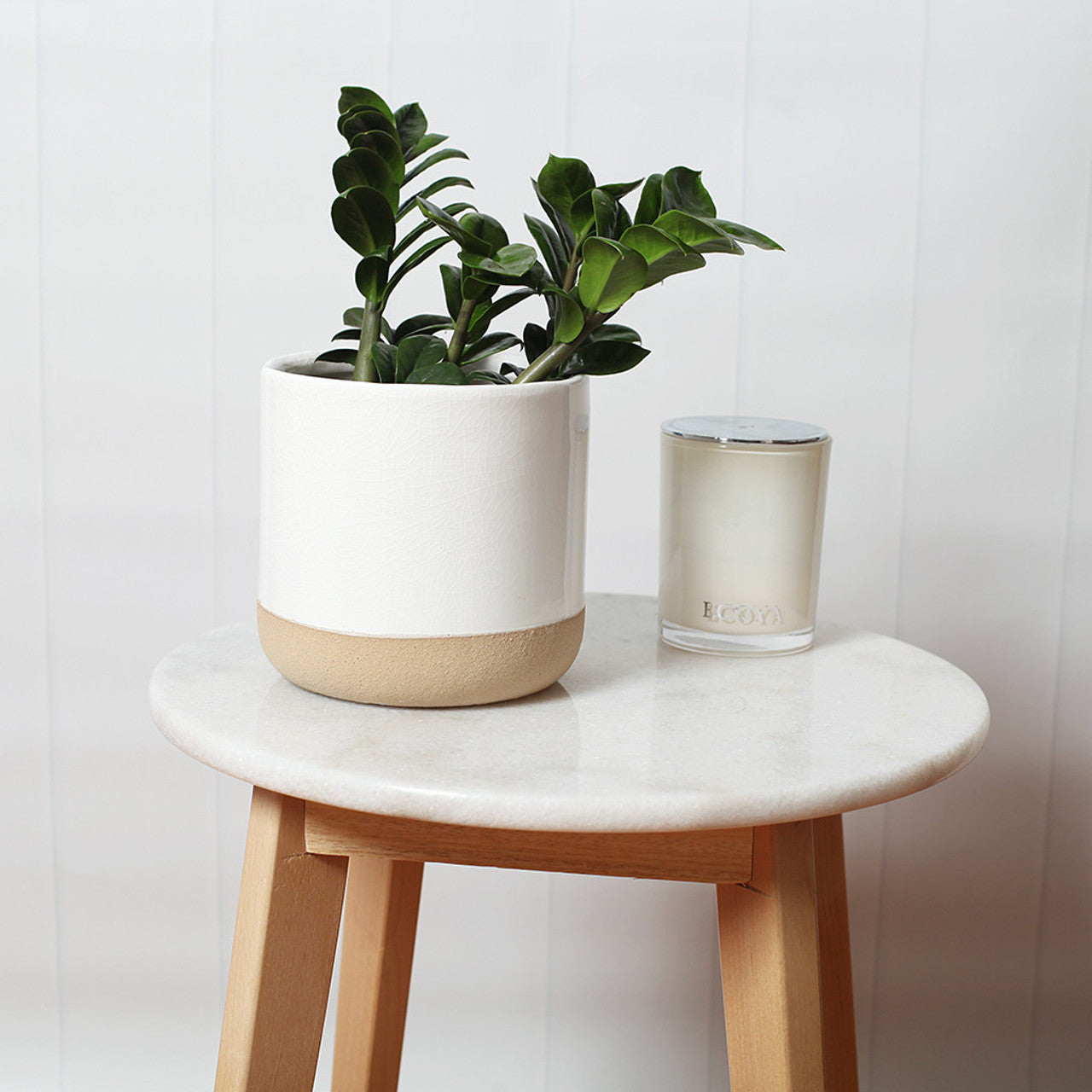 Straight Antiqued Ceramic Pot