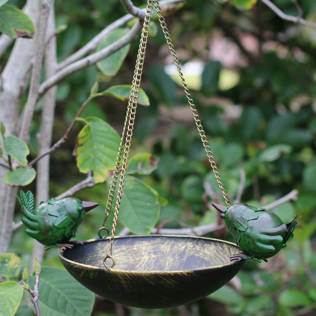 Two Bird Feeder Garden Decor