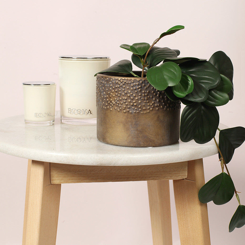 Textured Gold Pot