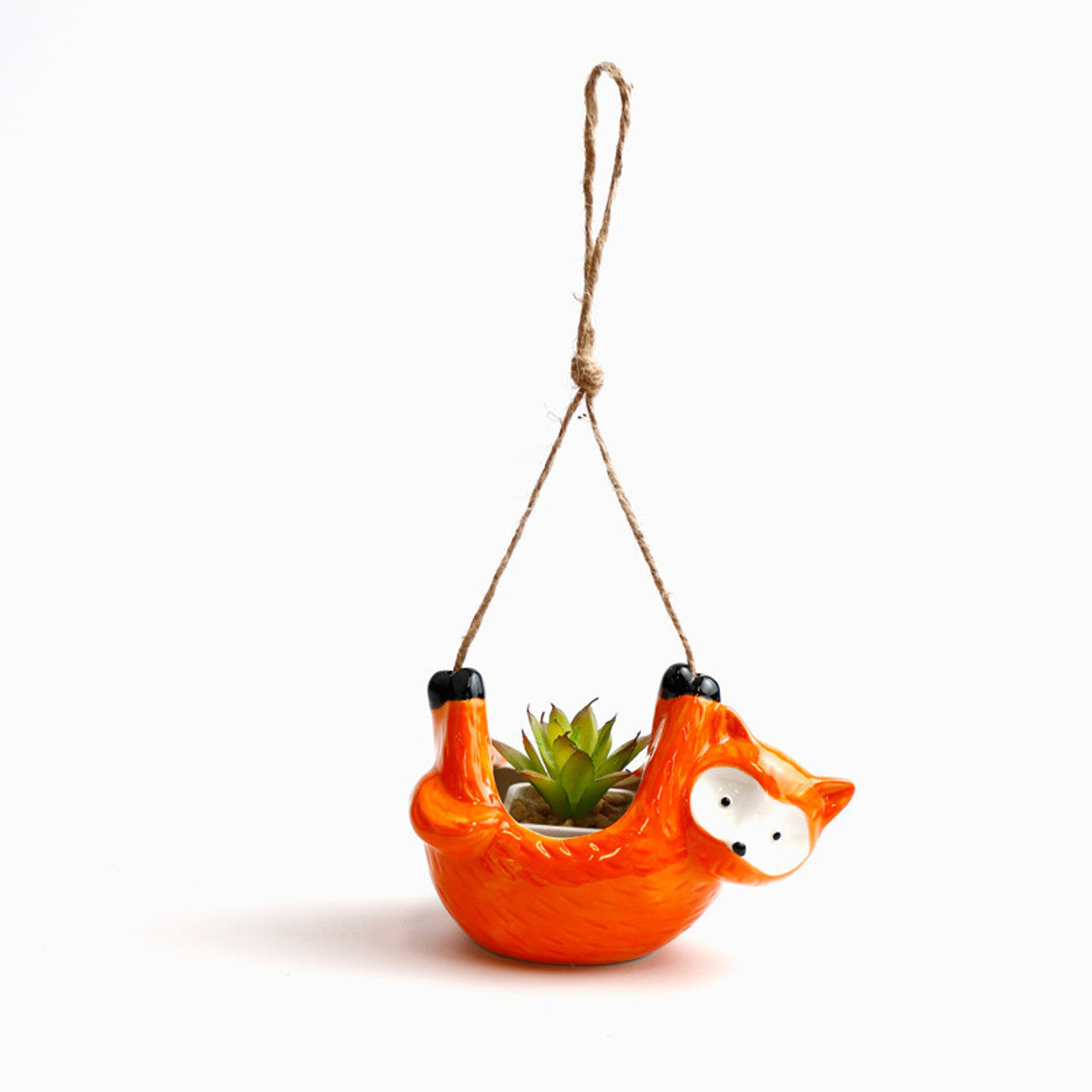 Fox Hanging Ceramic Planter