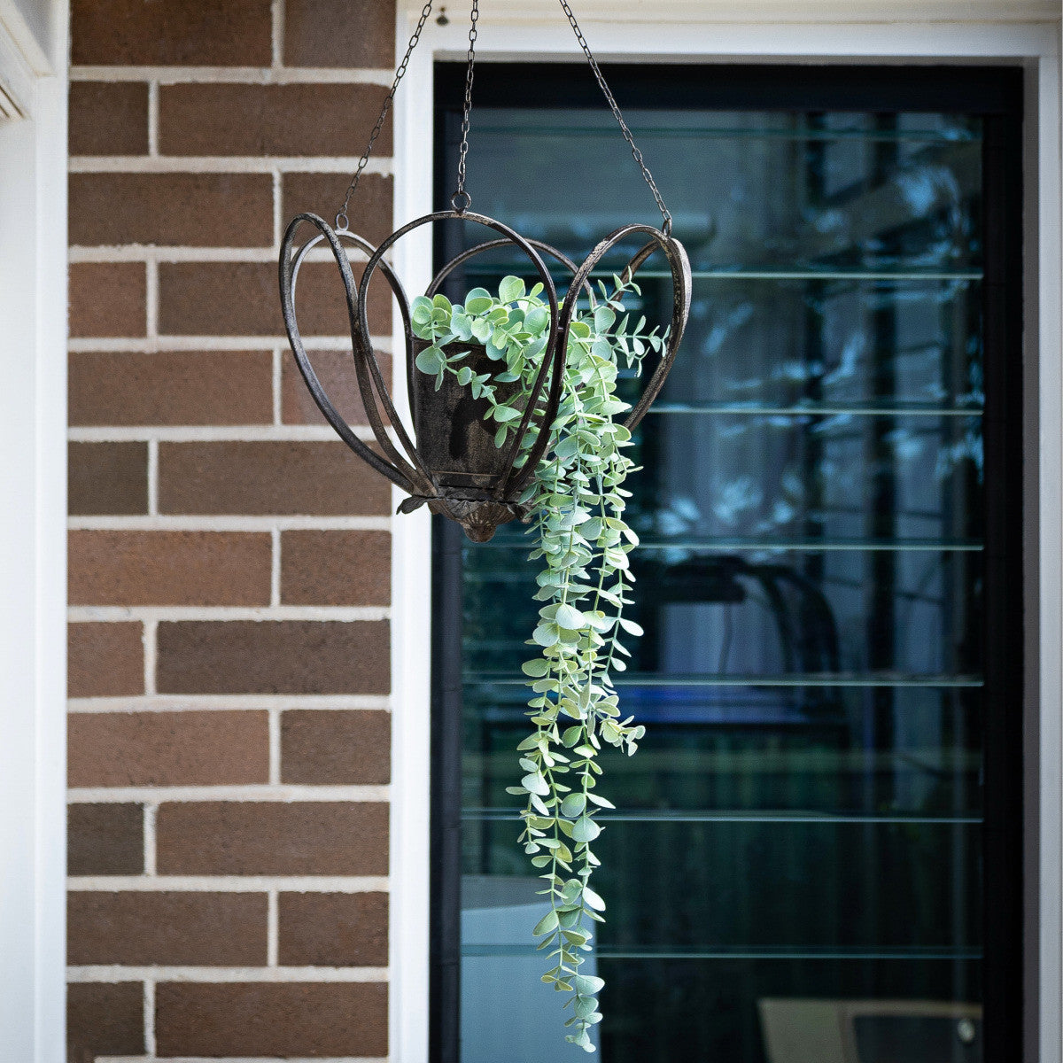 Rustic Metal Hanging Planter