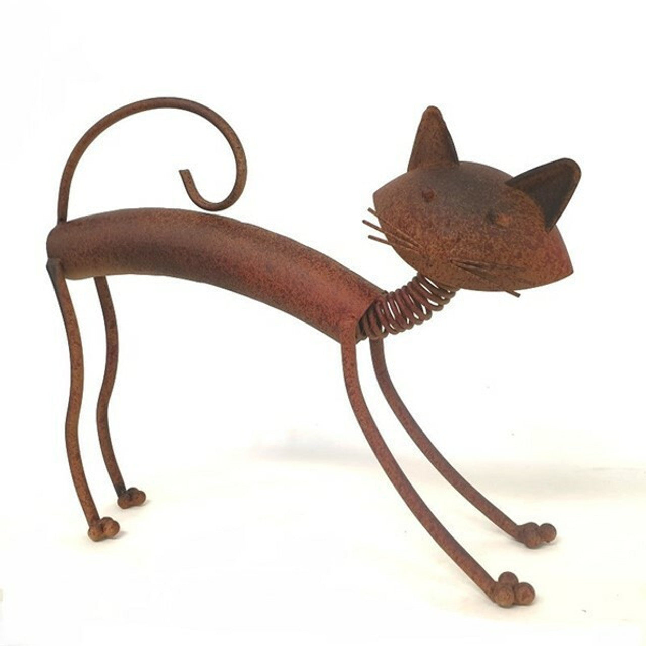 Stretching Cat Metal Decor