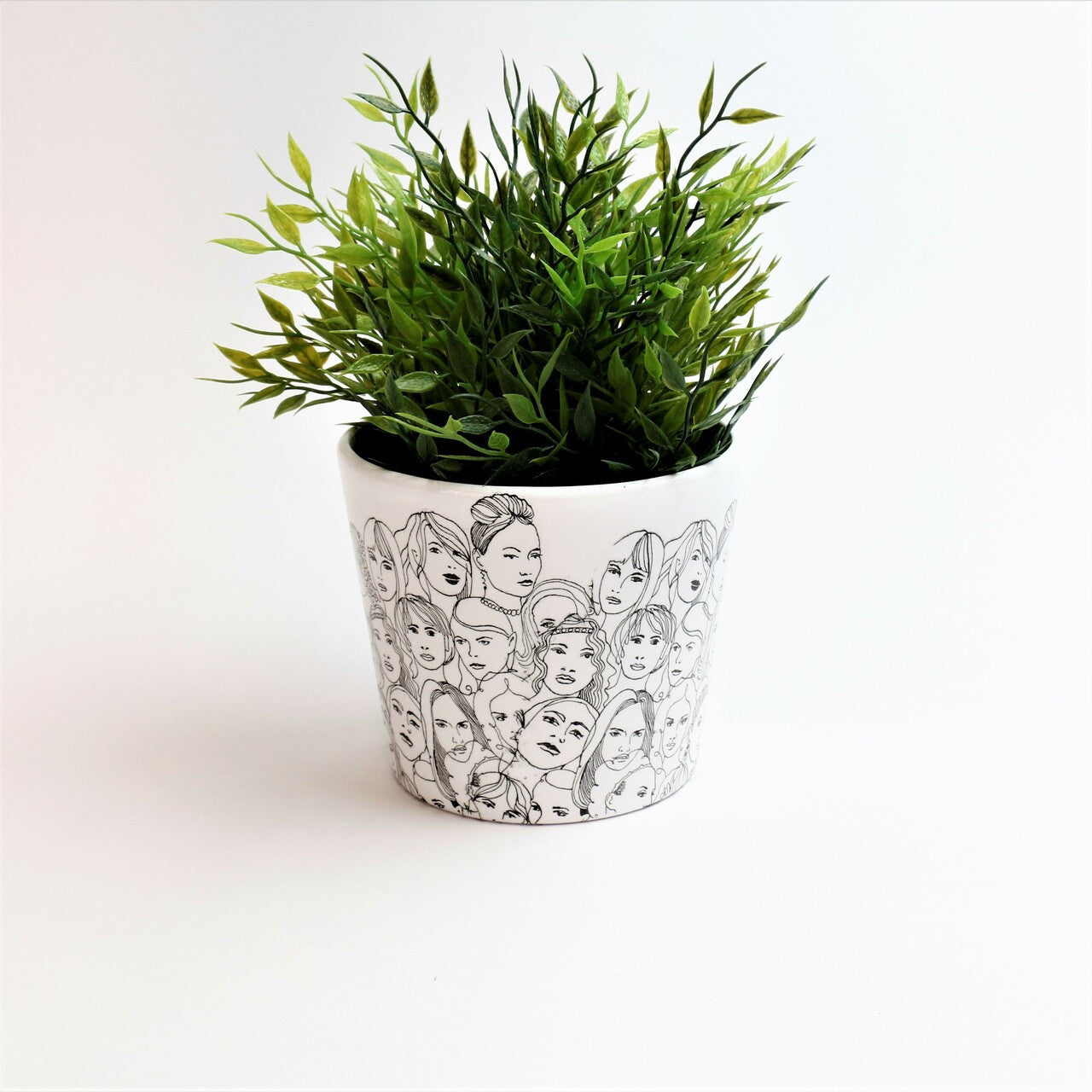 Familiar Faces Ceramic Planter
