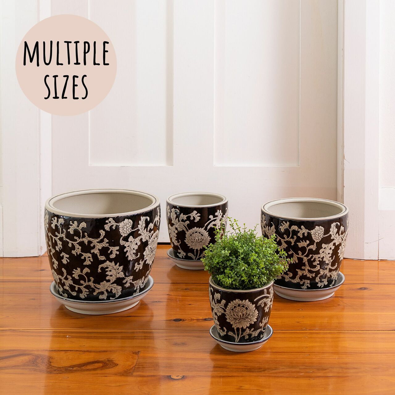 Chrysanthemum Ceramic Planter