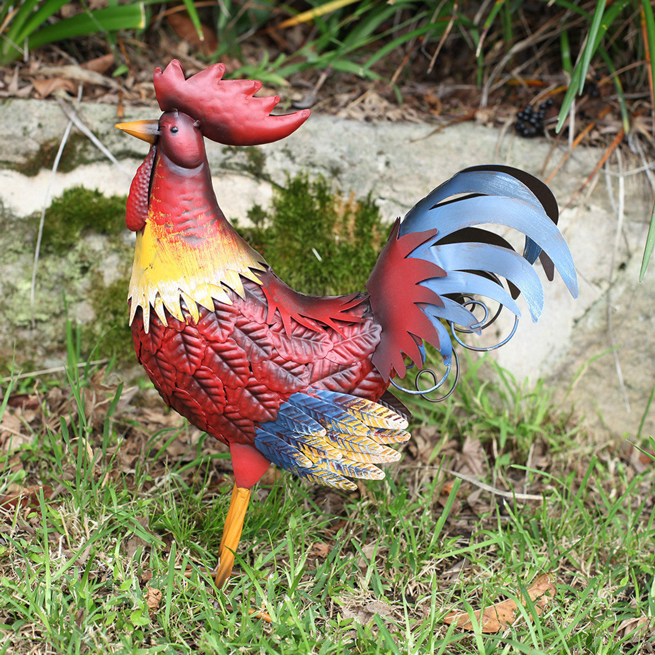 Curly the Rooster Garden Decor