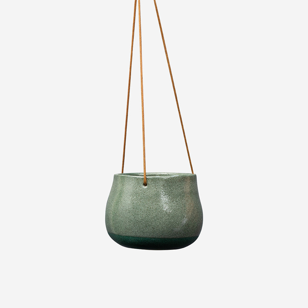 Harlow Hanging Planter In Moss Green