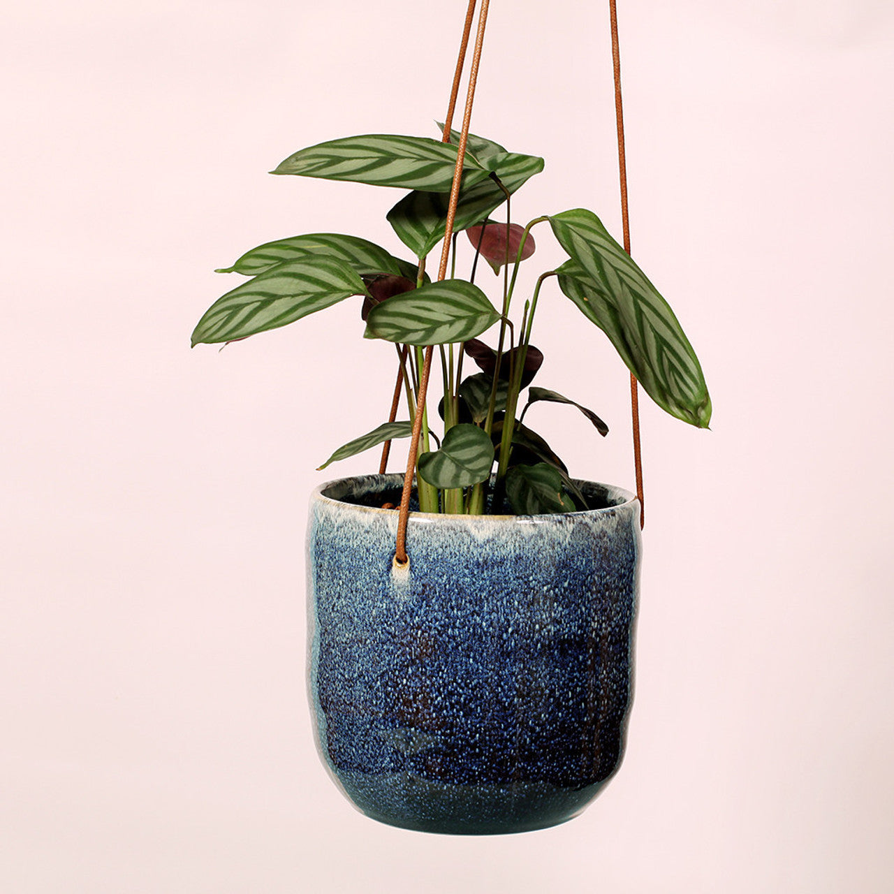 Mia Hanging Planter In Seaspray Blue