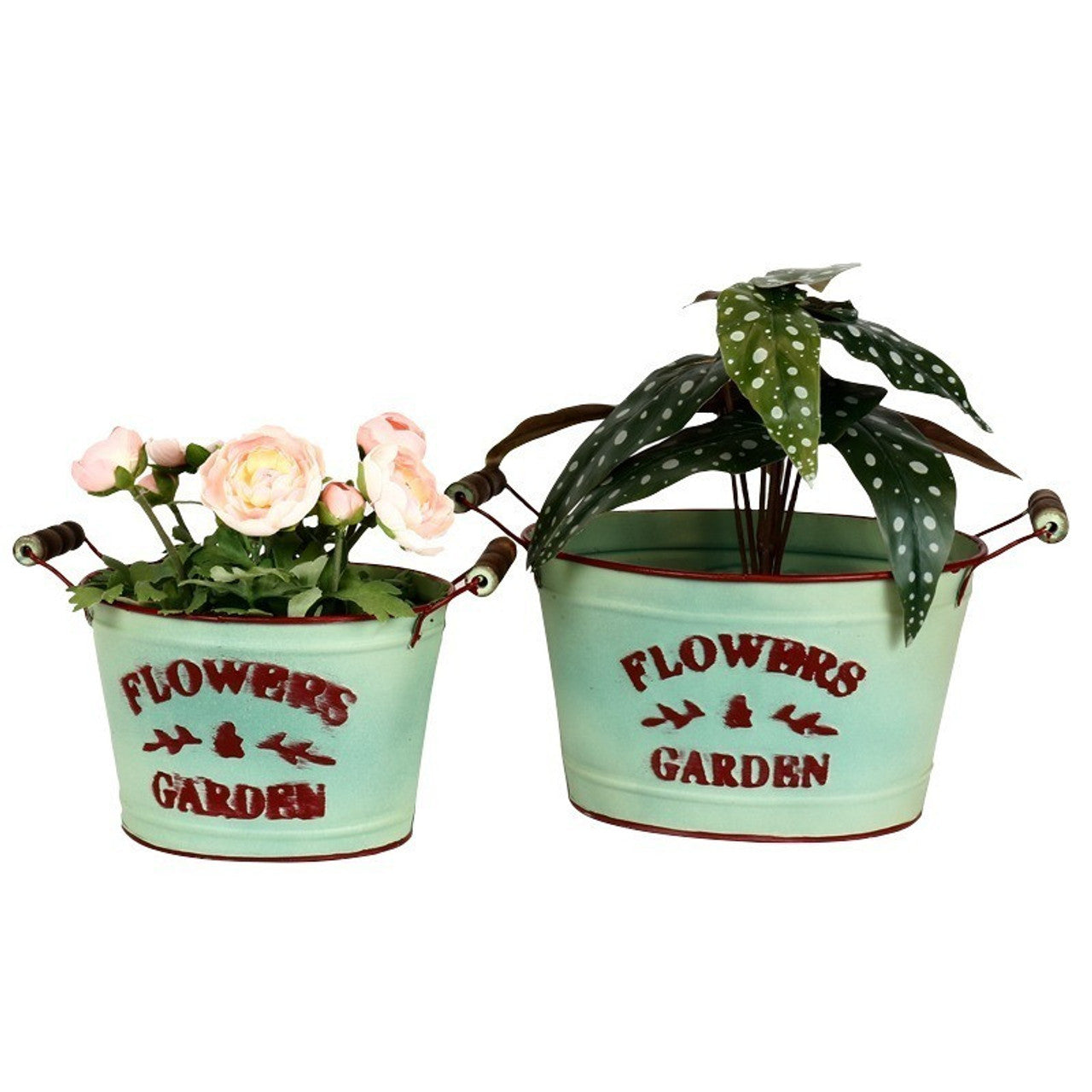 Vintage Metal Bucket Pot Decor