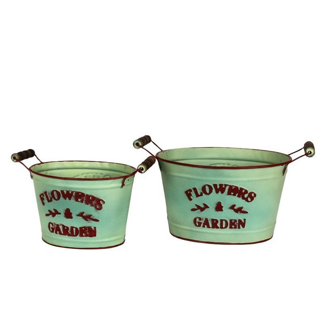 Vintage Metal Bucket Pot Decor