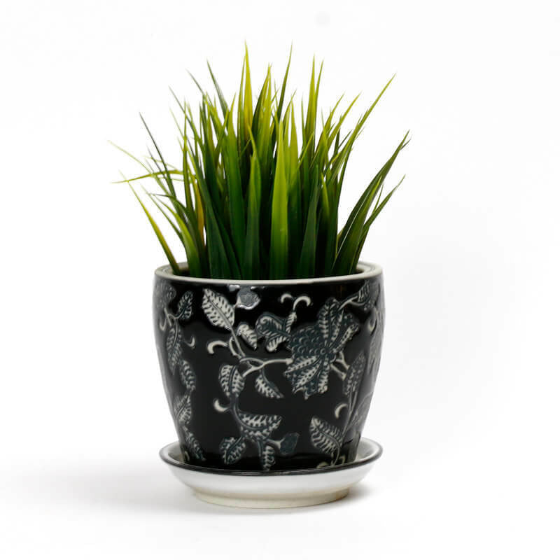 Black Pine Ceramic Planter
