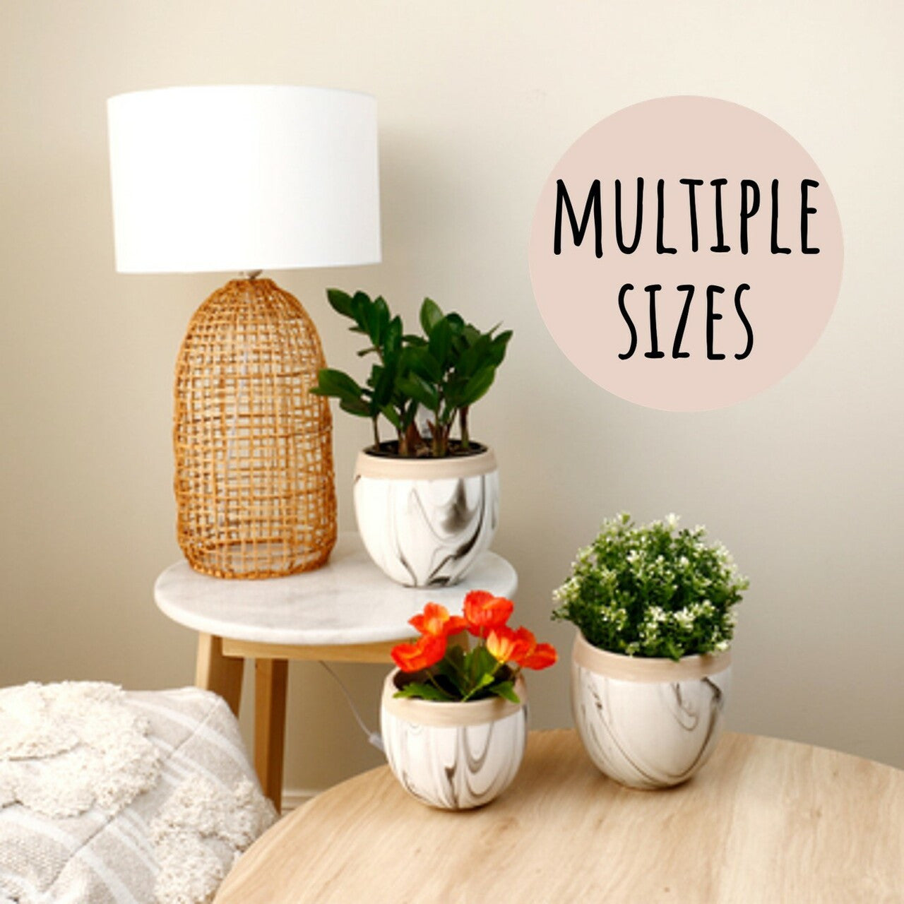 Marble Egg Ceramic Pot