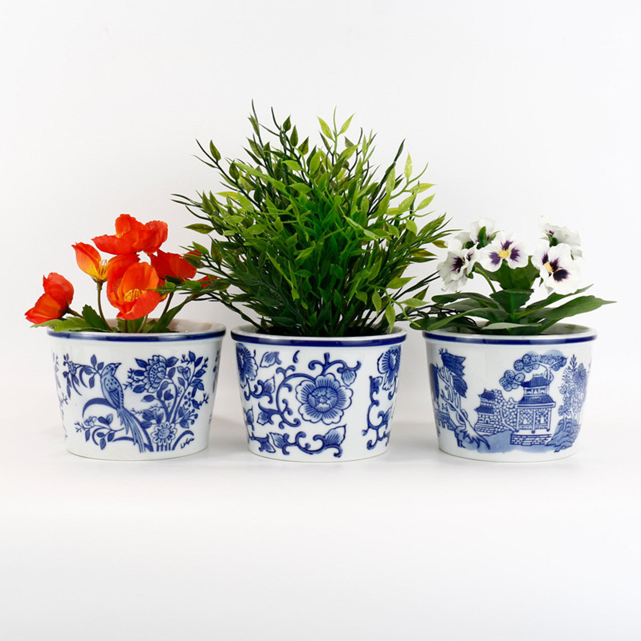 Blue and White Ceramic Pots