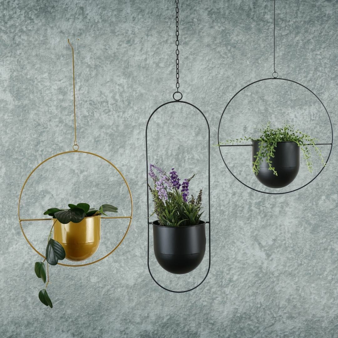 Modern Metal Hanging Planter