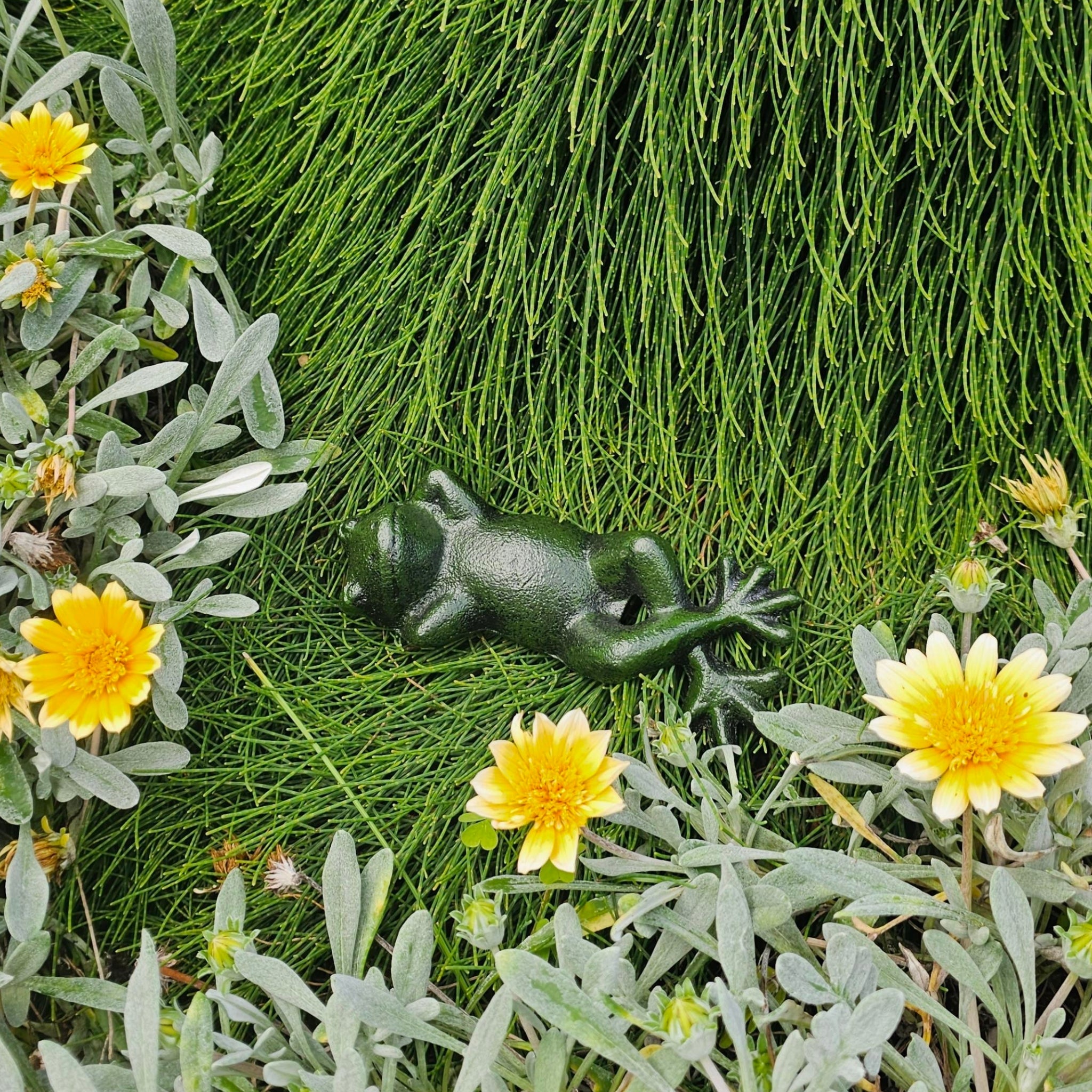 Sunning Frog Cast Iron Decor