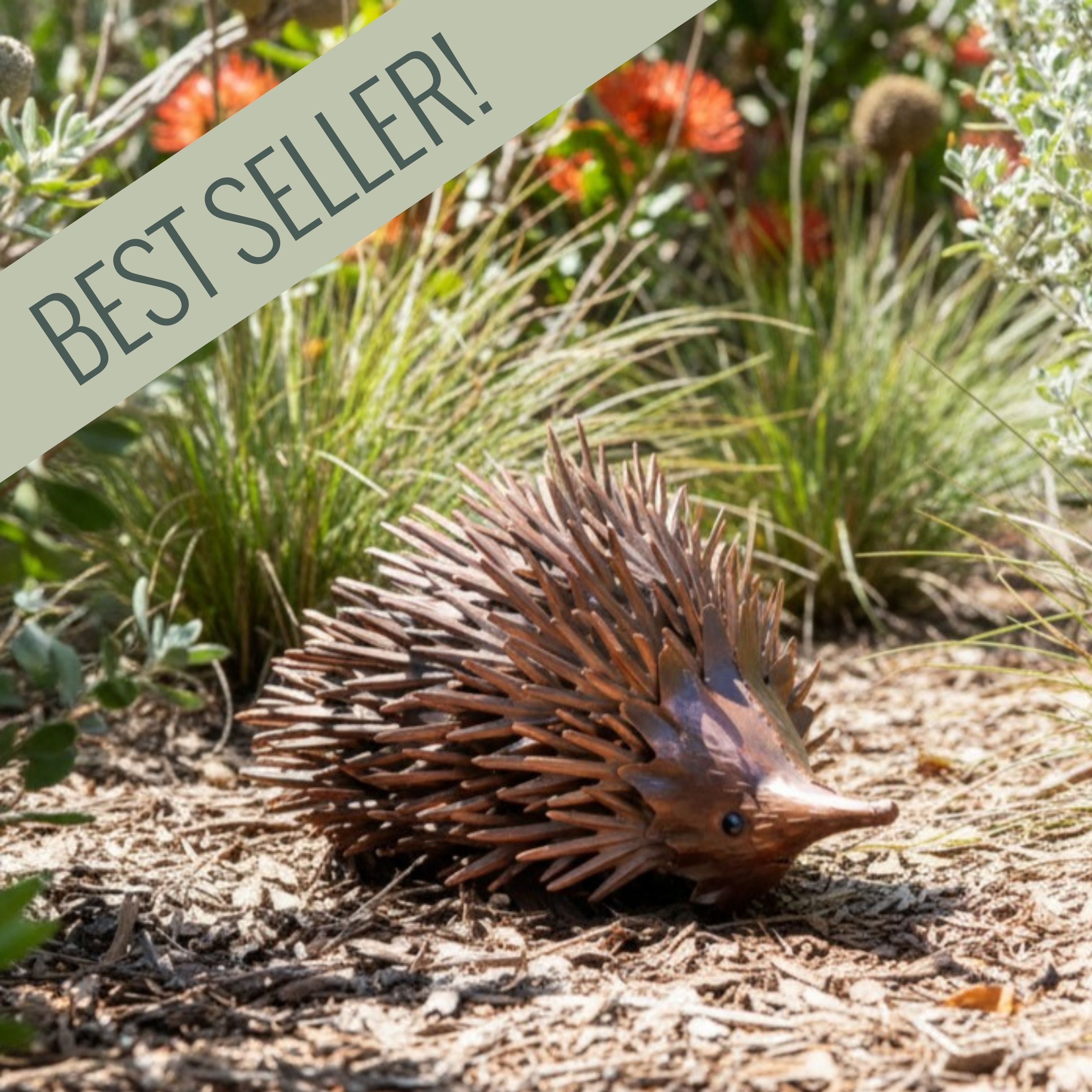 Handcrafted Metal Echidna Garden Decor