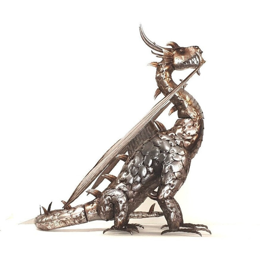 Silver Dragon Garden Decor