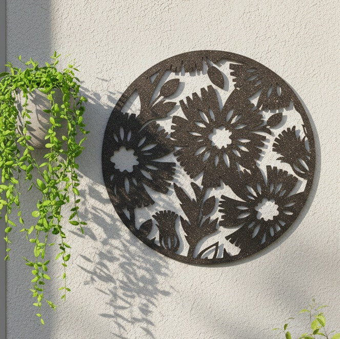 Rustic Metal Daisy Wall Art Garden Decor