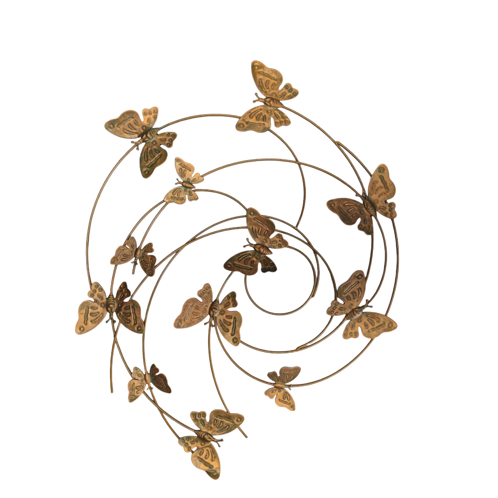 Spiral butterfly wall decor