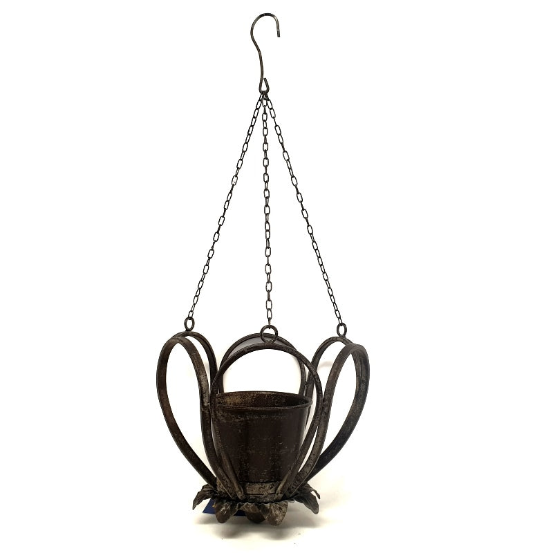 Rustic Metal Hanging Planter