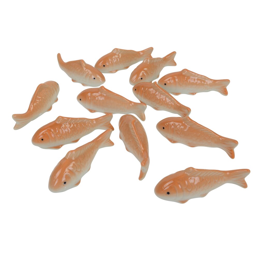Orange Koi Fish Ceramic Figurine