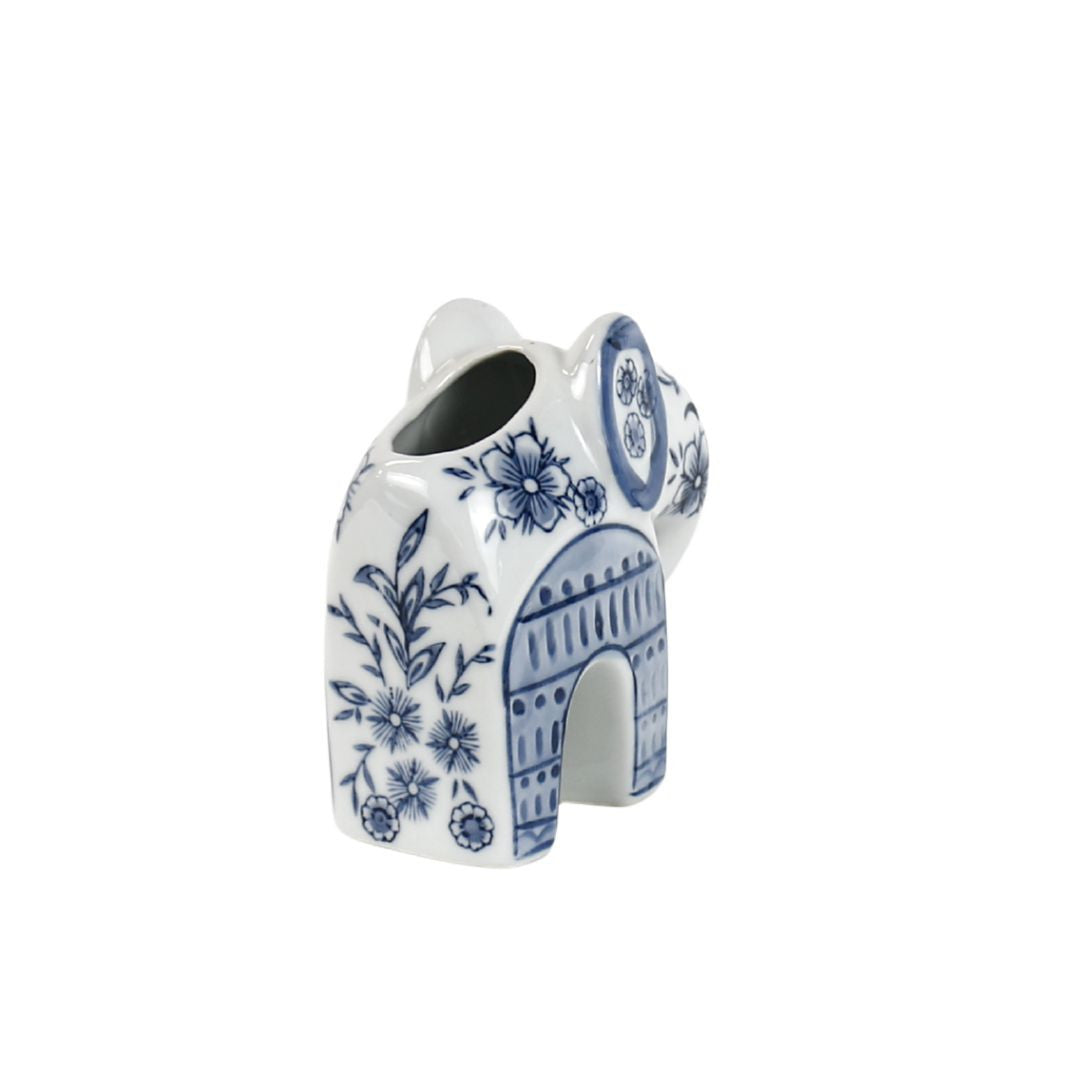 Blossom Elephant Vase Indigo