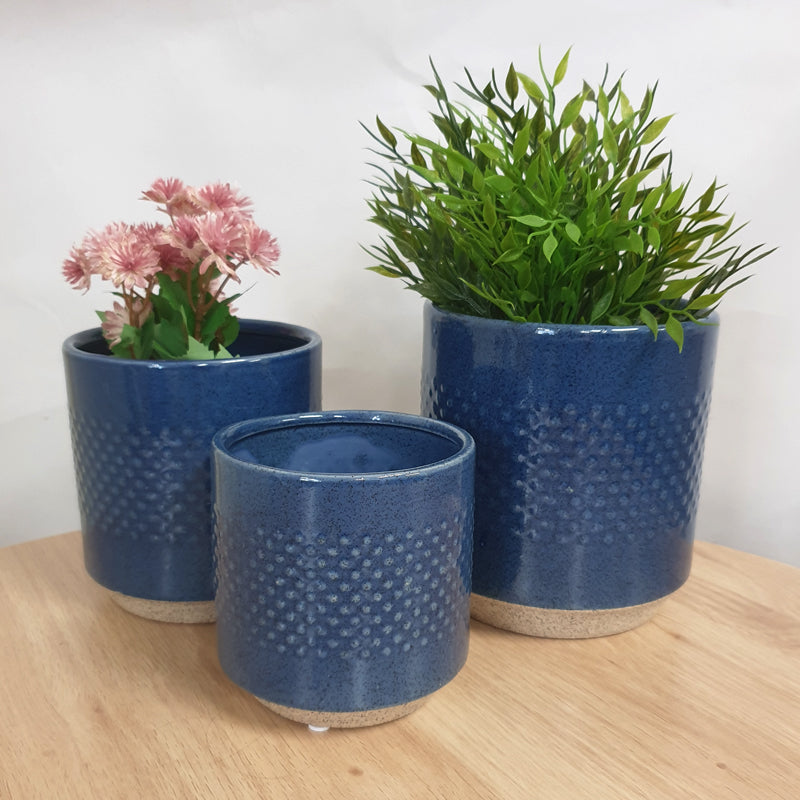 Embossed Ceramic Spot Pots