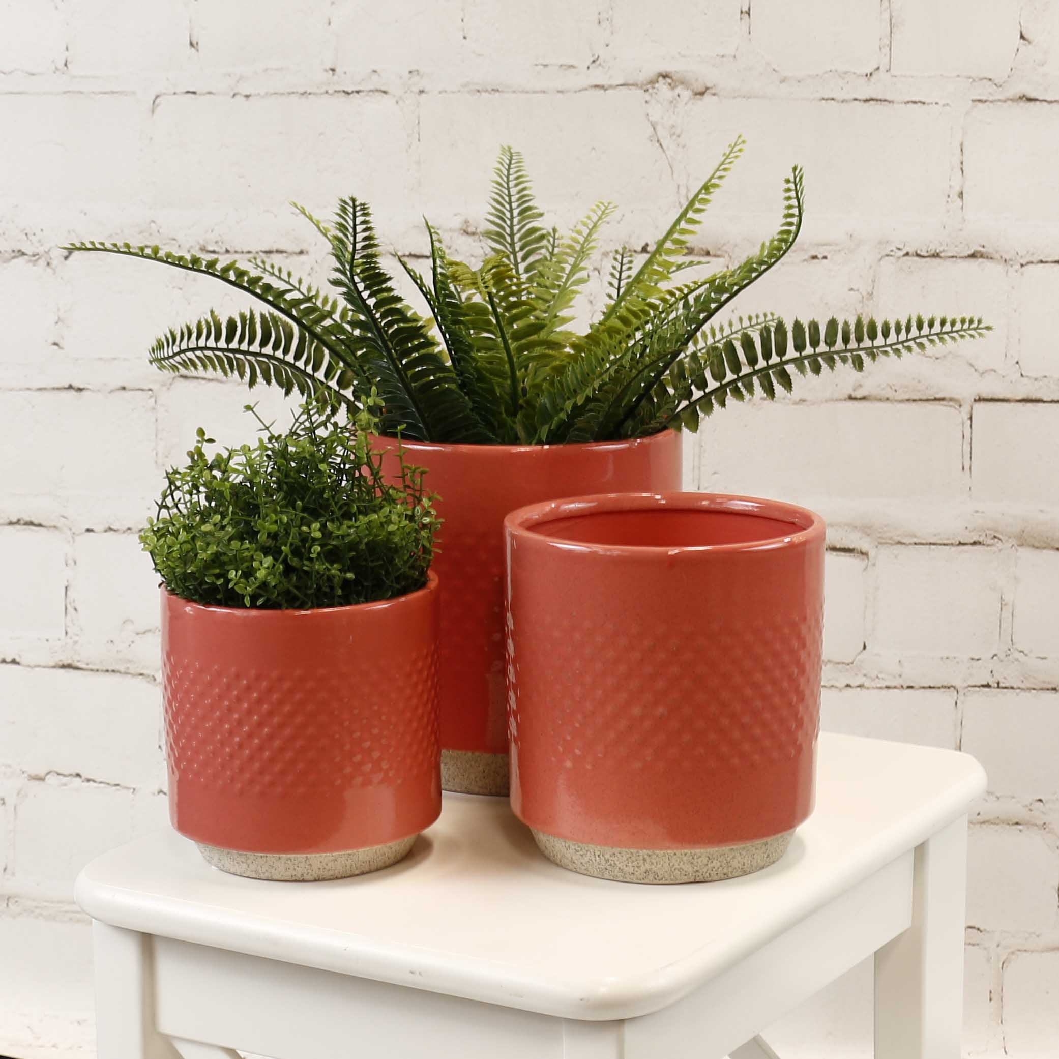 Embossed Ceramic Spot Pots
