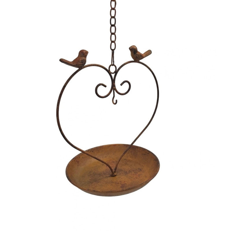 Songbird Heart Hanging Metal Bird Feeder