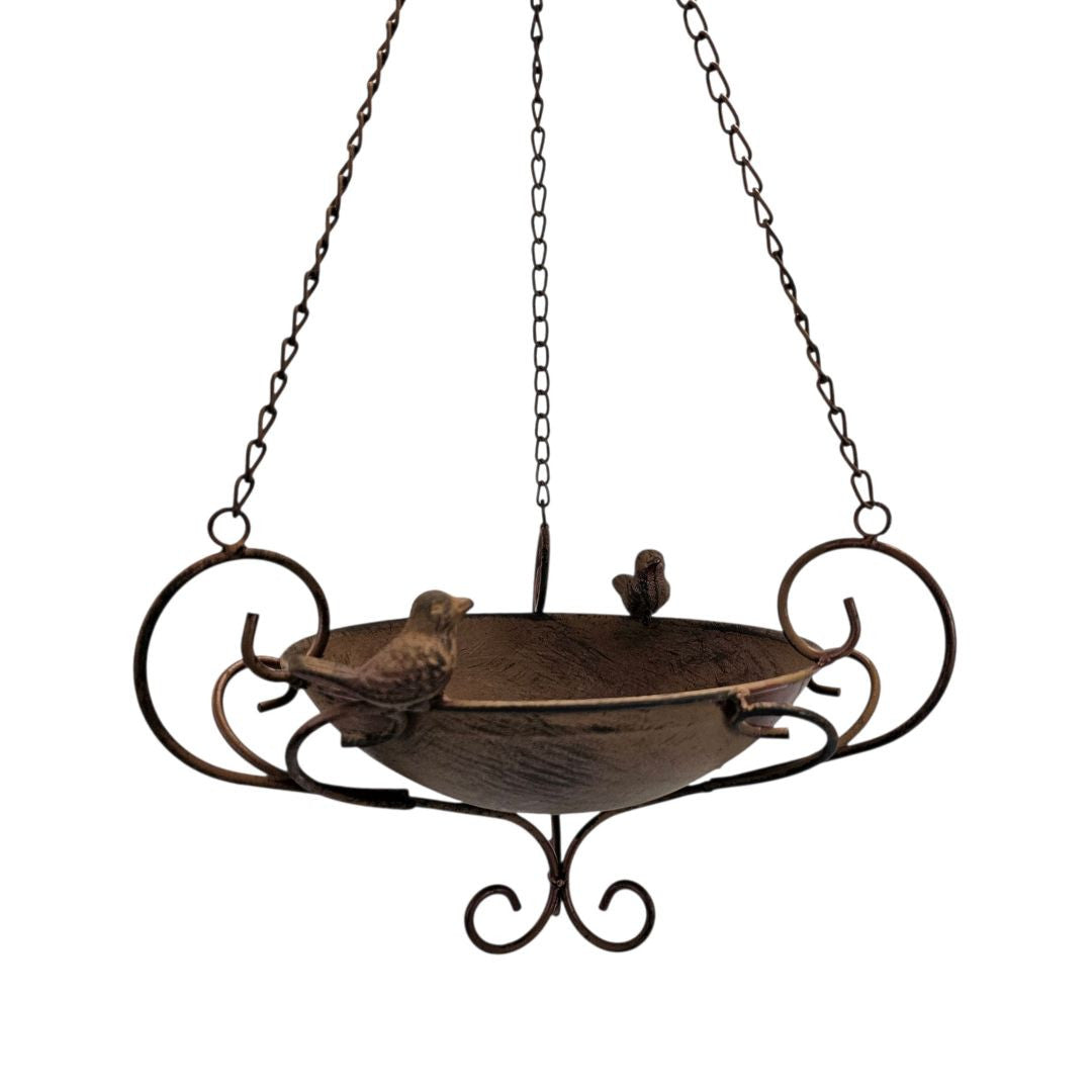 Rustic Hanging Metal Bird Feeder