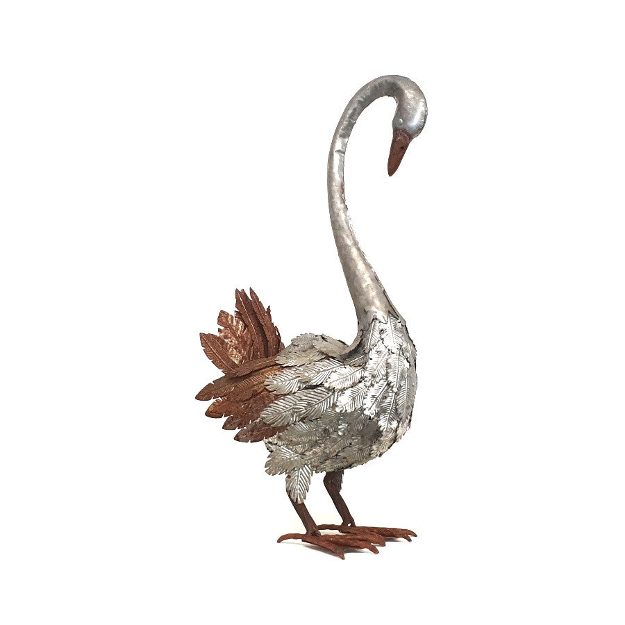 Silver Swan Garden Decor