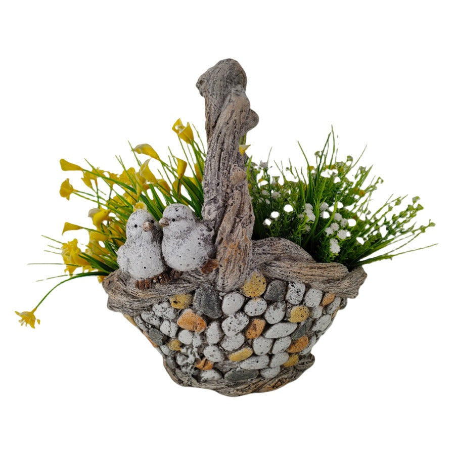 Pebble Nest Bird Basket Garden Planter