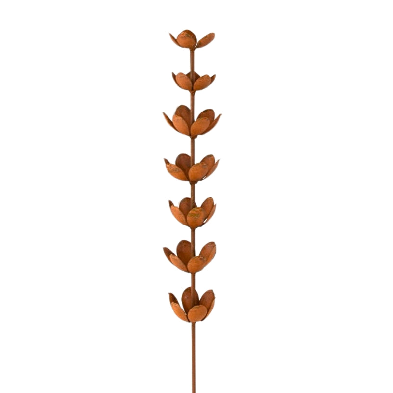Rustic Lotus Stem Garden Stake