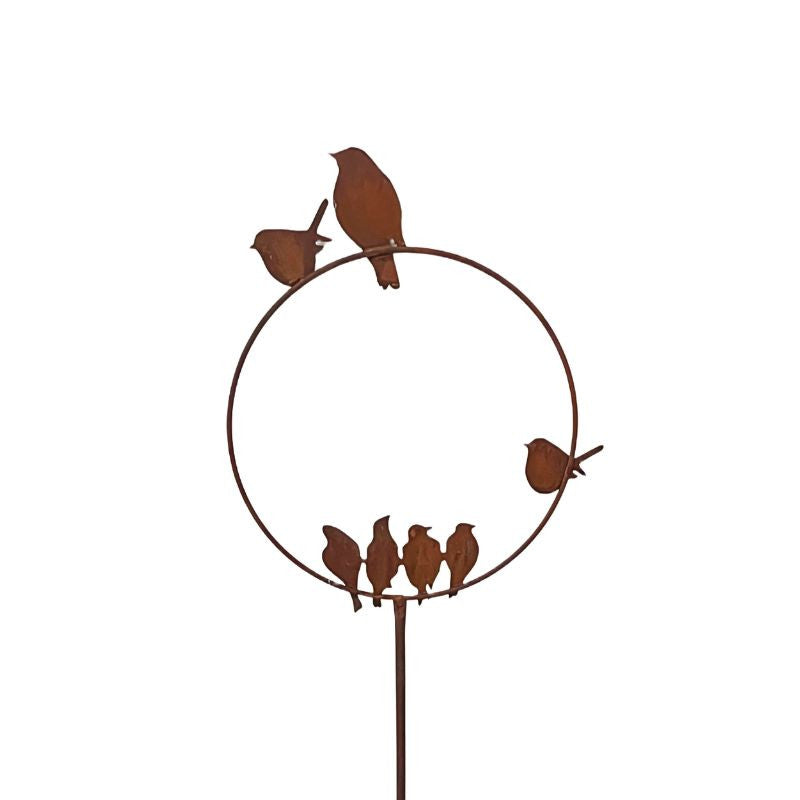 Curious Birds Garden Stake