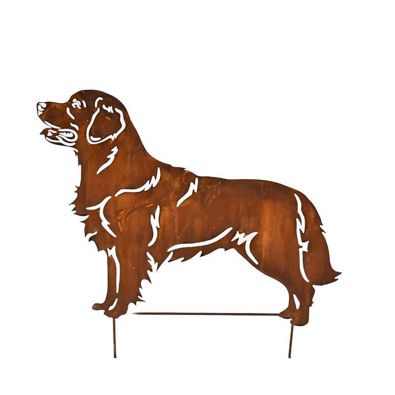 Rustic Labrador Garden Stake