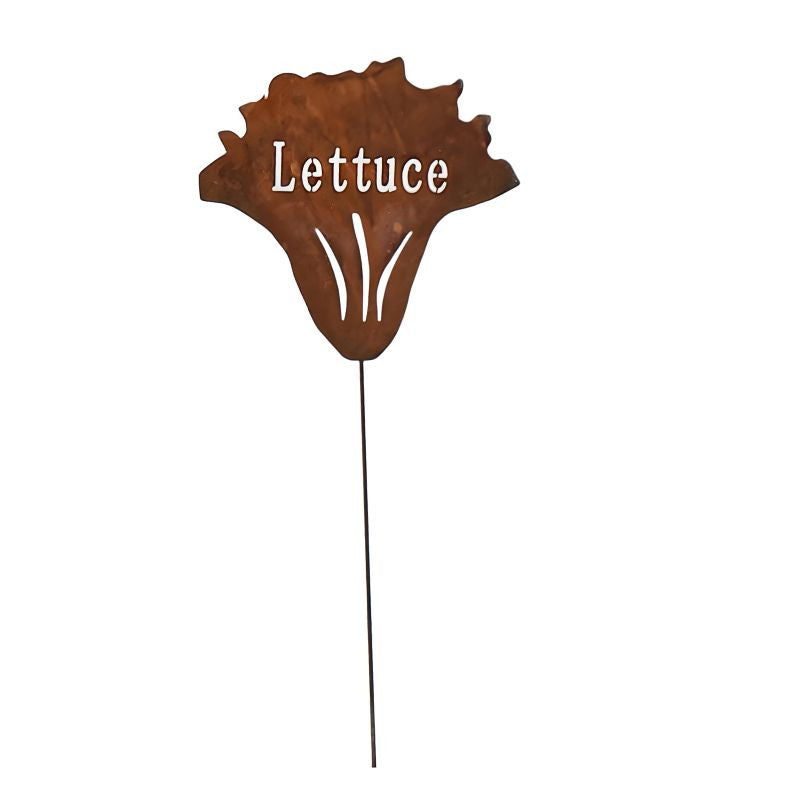 Rustic Lettuce Garden Stake