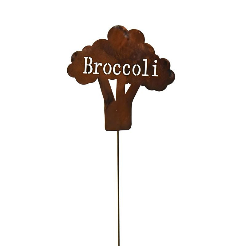 Rustic Broccoli Garden Stake
