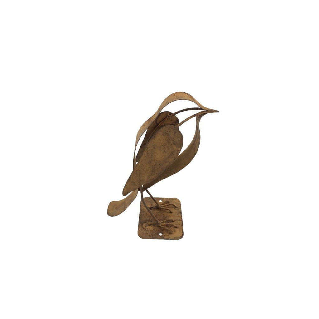 RUSTIC CURIOUS BIRD FIGURINE