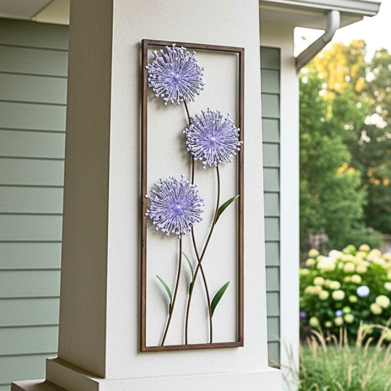 Lavender Bloom Metal Wall Art Panel