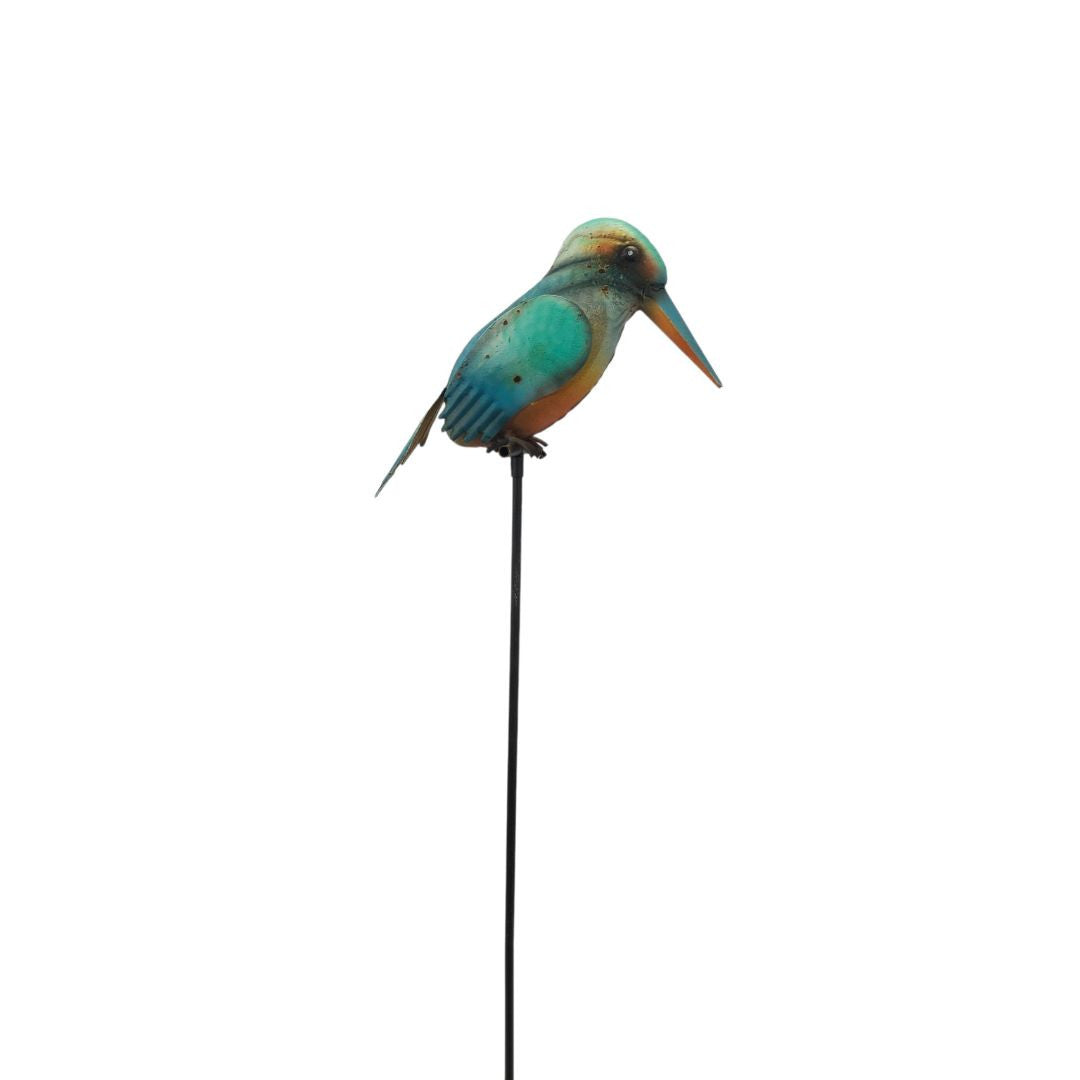 Hand-Painted Kingfisher Garden Stake