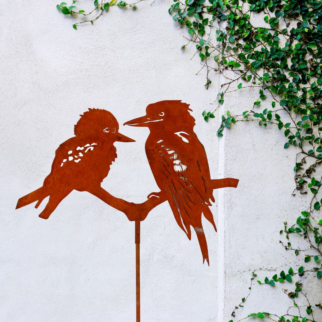 Kookaburra Pair Decorative Garden Stake