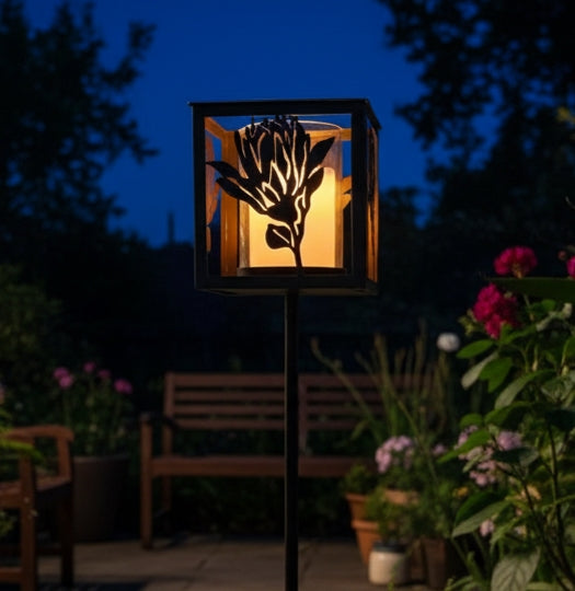 Protea Lantern Garden Stake