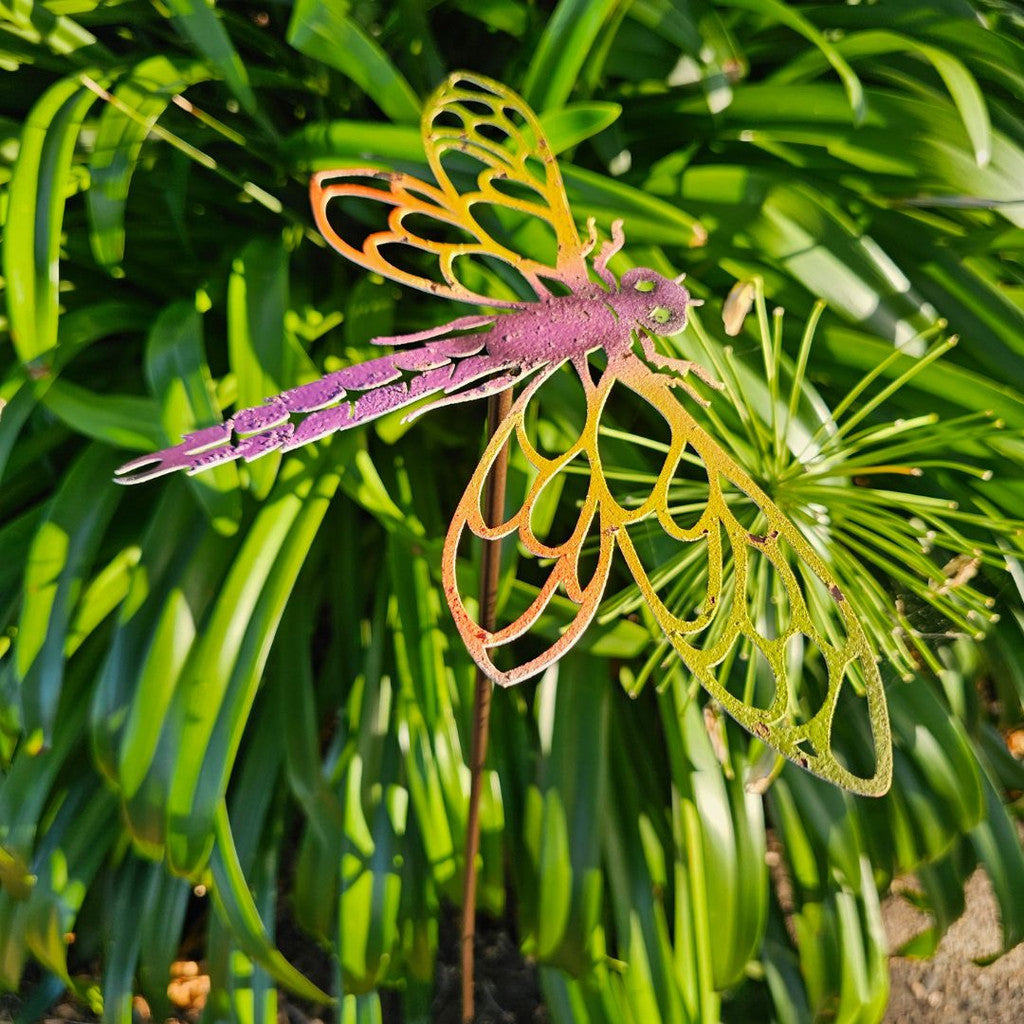 COLOURED DRAGONFLY STAKE