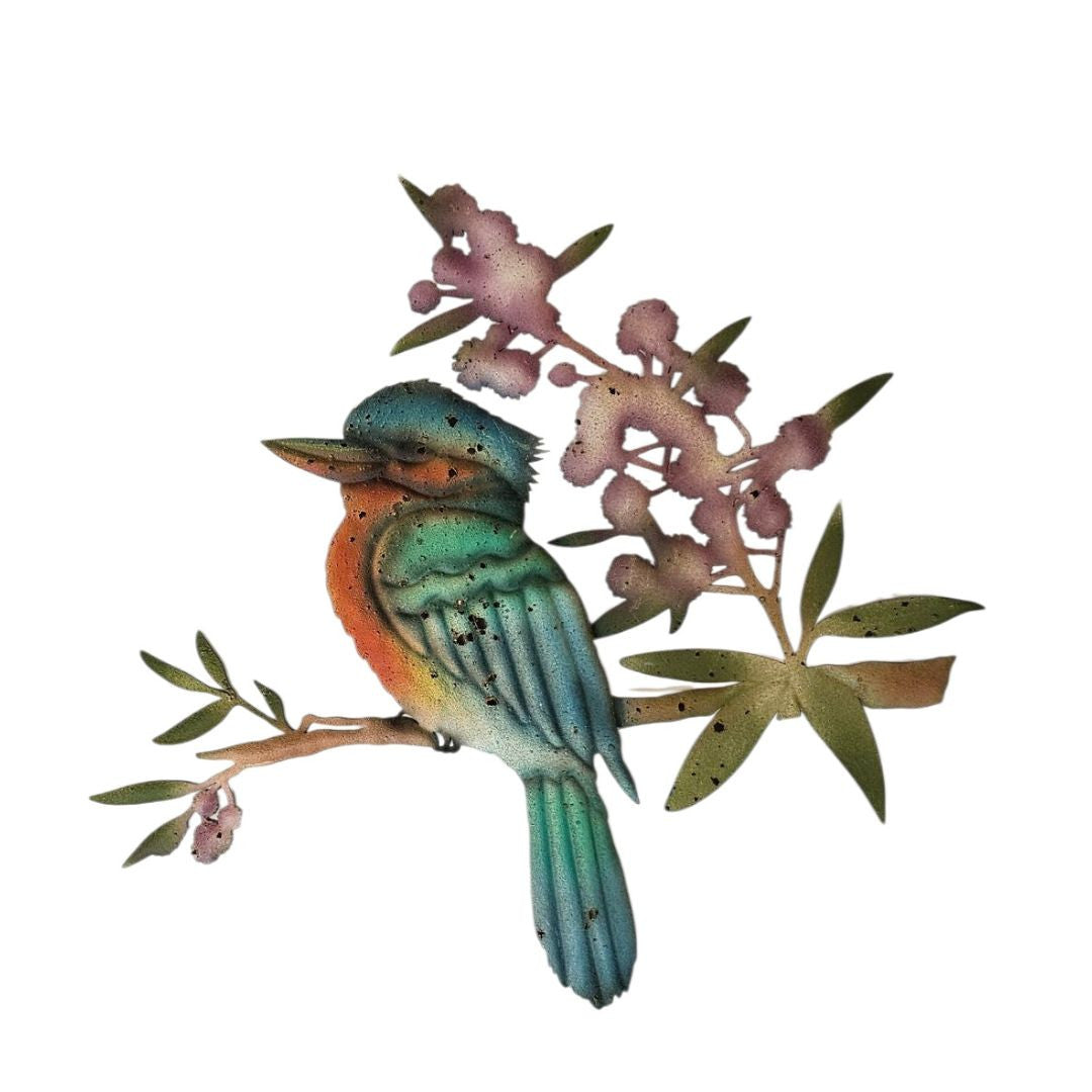 Hand-Painted Coloured Kookaburra Wall Art