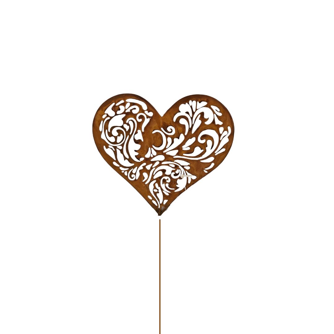 FLORAL HEART STAKE SMALL